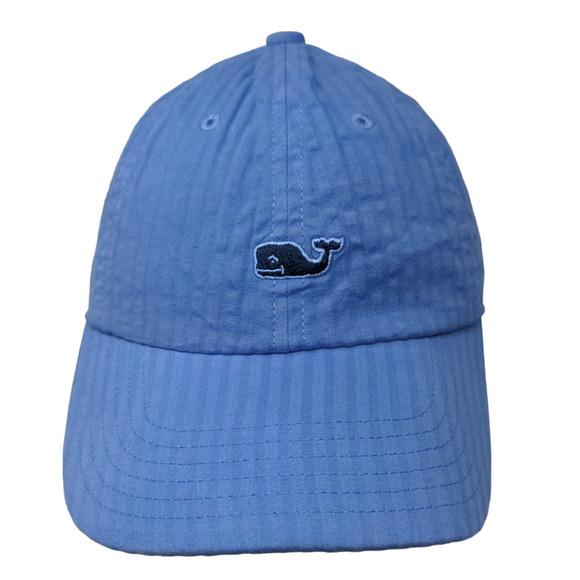 Vineyard Vines Men's Slideback Hat Blue Embroidered Whale Logo Cotton Blend - Picture 1 of 8